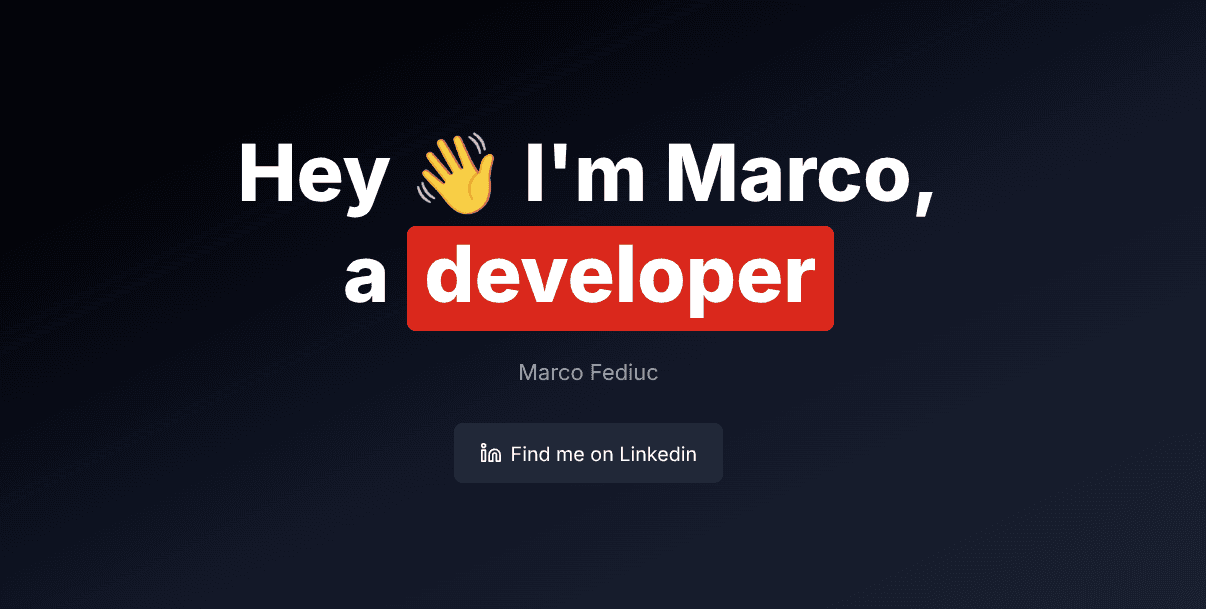 Screenshot of My Portfolio Website